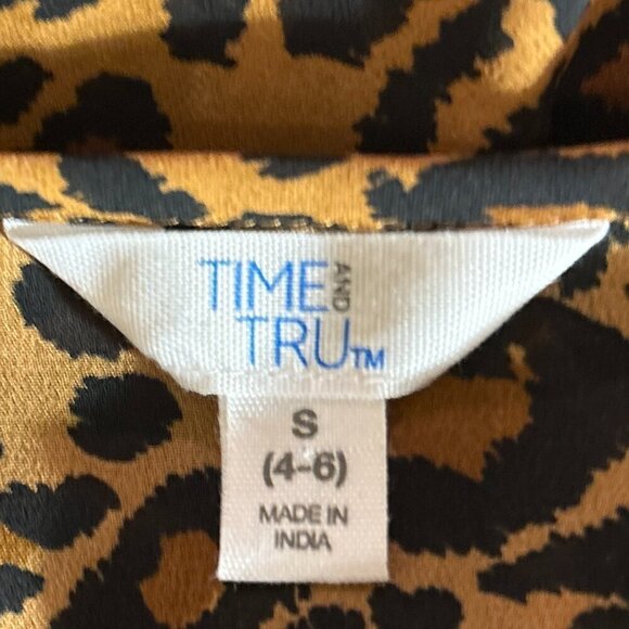 Time & Tru SZ S NWT Leopard print babydoll style 2-Piece dress Animal Boho - Picture 6 of 14